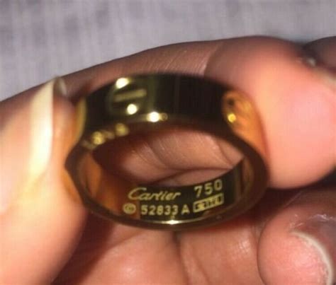 cartier 750 ring 52833a real or fake|cartier 750 52833a stamp.